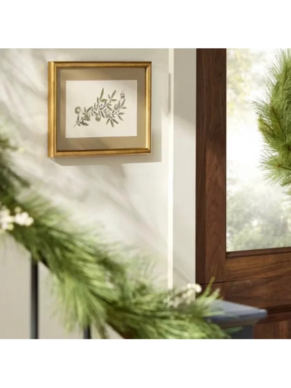 Hearth & Hand 10” x 14” Silver Bells Tree Branch Framed Christmas Wall Art
